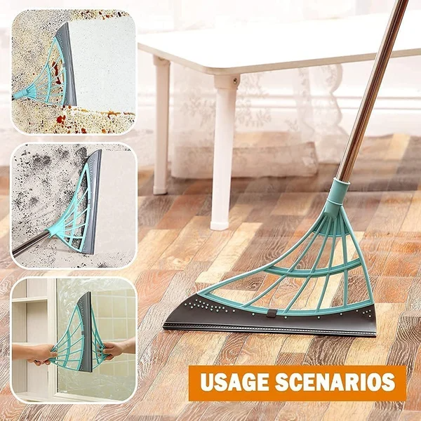 🧹Magical Pressing Silicone Broom Sweeping Water & Dust and Pet Hair - 🔥Season Hot Sale