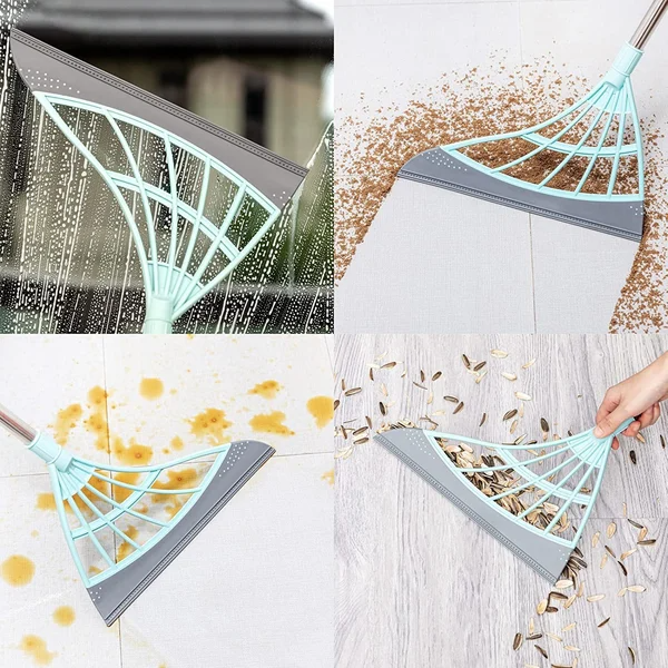 🧹Magical Pressing Silicone Broom Sweeping Water & Dust and Pet Hair - 🔥Season Hot Sale