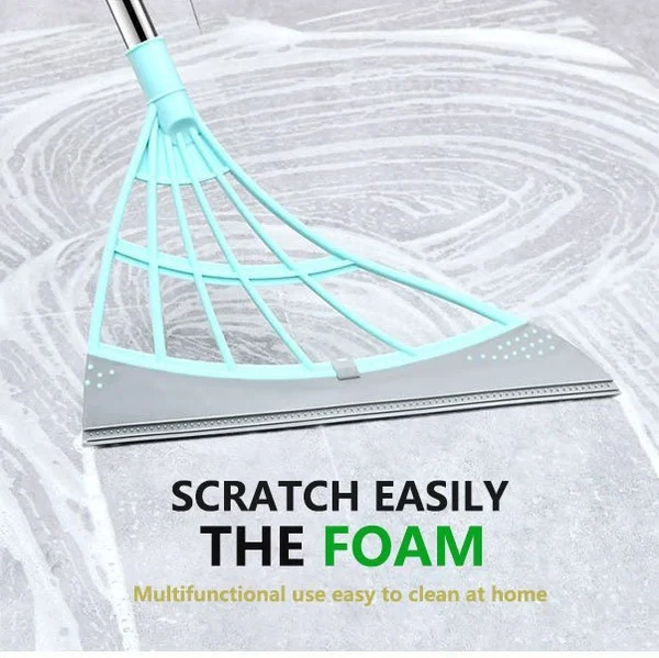 🧹Magical Pressing Silicone Broom Sweeping Water & Dust and Pet Hair - 🔥Season Hot Sale