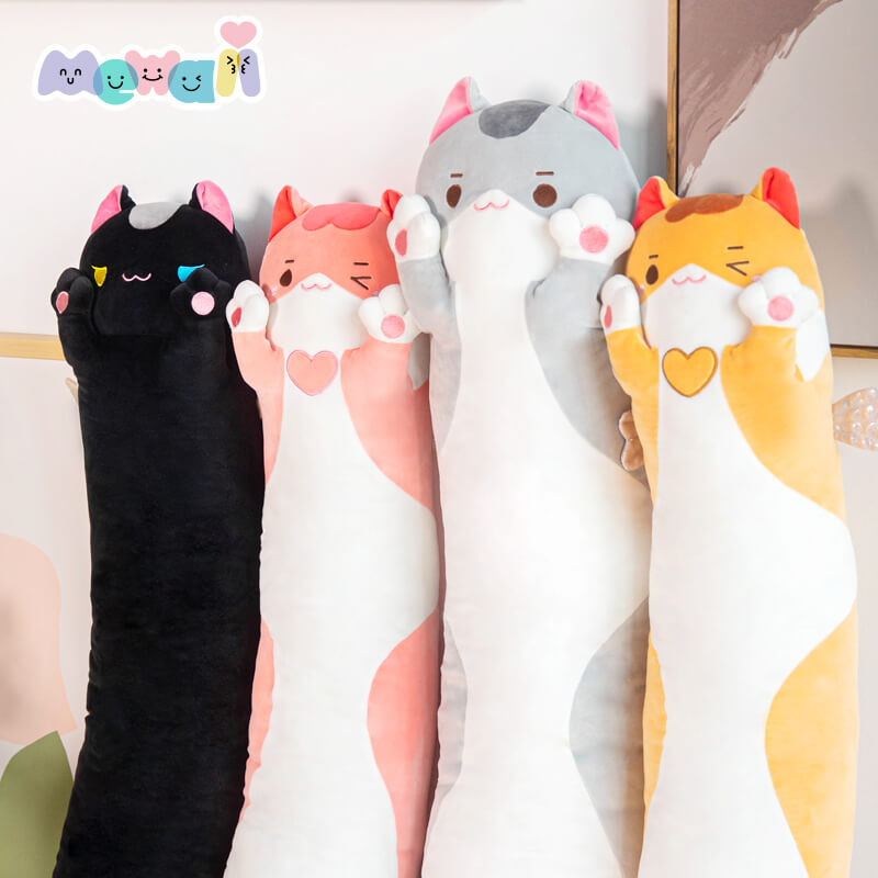 Mewaii™ Loooong Family Long Cat Kitten Stuffed Animal Kawaii Plush Pillow Squish Toy