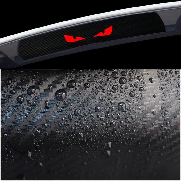 Car High Brake Light Sticker - Personalized Warning Effect Carbon Fiber Top Tail Lights Sticker Decoration.