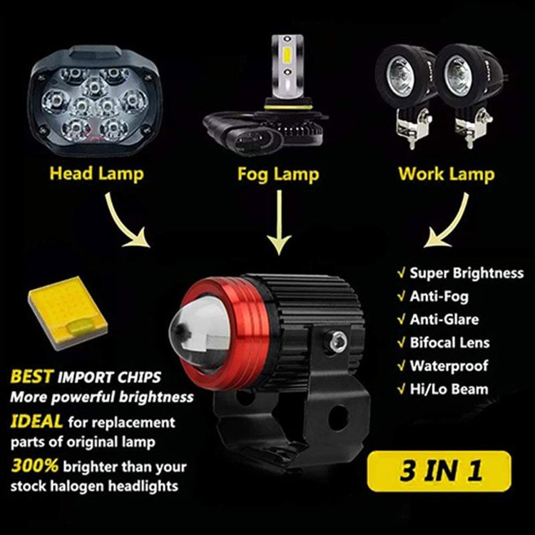 LED Spotlight Super Bright Two-color Car And Motorcycle Lights