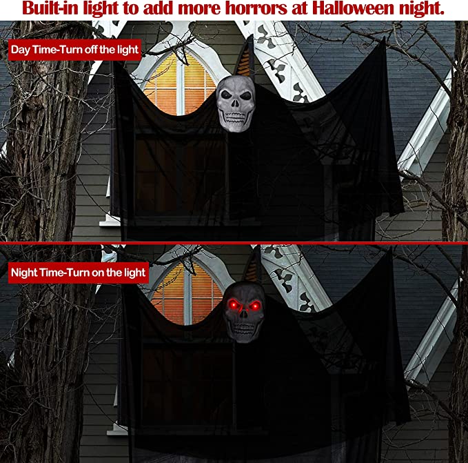 10.8ft Halloween Ghost Hanging Decorations Scary Creepy Halloween Wall Decorations for Indoor/Outdoor Decor