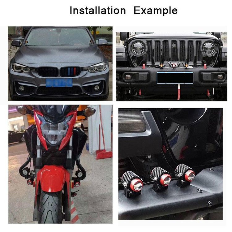 LED Spotlight Super Bright Two-color Car And Motorcycle Lights