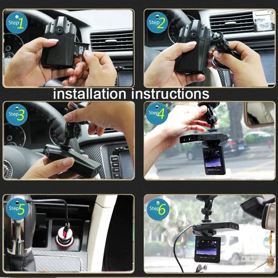 DASHCAM – CAR DVR VEHICLE CAMERA 2.2 INCH PLANE 1080P HEAD SHAPE FULL HD VIDEO RECORDER INFRA NIGHT VISION ROTATION LOOP VIDEO