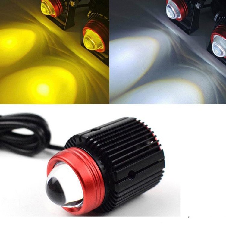 LED Spotlight Super Bright Two-color Car And Motorcycle Lights