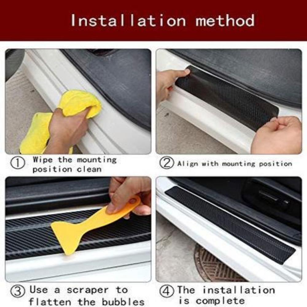 Carbon Car Door Sills Stickers