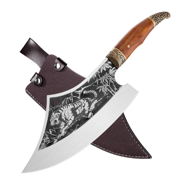 Stainless Steel Tiger Cleaver with Sheath