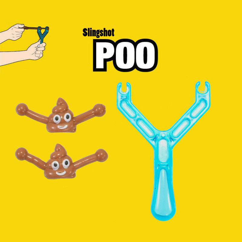 (🎁Halloween Sale - 49% Off) Smiley Poop Slingshot Toy, Buy 5 Get 3 Free (8 Packs & Free Shipping)