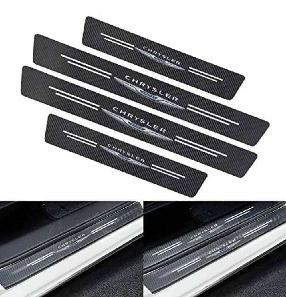 Carbon Car Door Sills Stickers